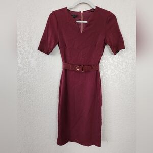 Ted Baker Jesabil Dress Maroon Size 0